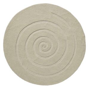 Tappeto in lana bianco crema , ⌀ 140 cm Spiral - Think Rugs