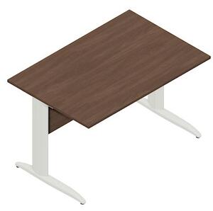Scrivania gamba ad "L" EASYSPACE cm 120x80x72 bianco/frassino toscano