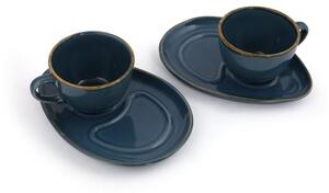 Tazze in ceramica blu scuro in set da 2 pezzi 0,21 l - Hermia