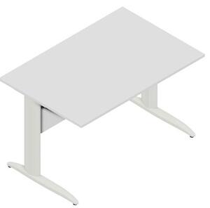 Scrivania gamba ad "L" EASYSPACE cm 120x80x72 bianco/bianco