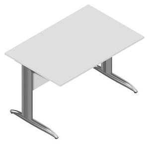 Scrivania gamba ad "L" EASYSPACE cm 120x80x72 cromato/cromato
