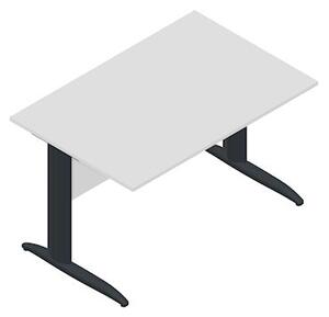Scrivania gamba ad "L" EASYSPACE cm 120x80x72 antracite/antracite