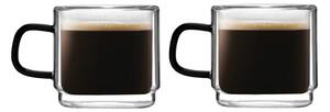 Set di 2 tazze da espresso in vetro da 80 ml Carbon - Vialli Design