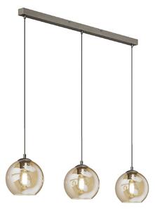 Lindby Sofian lampada a sospensione, 3 luci, ambra