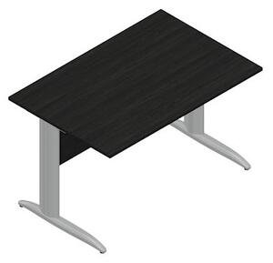 Scrivania gamba ad "L" EASYSPACE cm 120x80x72 grigio alluminio/nero ve