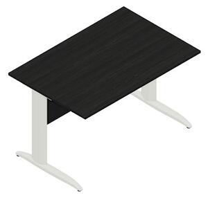 Scrivania gamba ad "L" EASYSPACE cm 120x80x72 bianco/nero venato