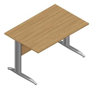 Scrivania gamba ad "L" EASYSPACE cm 120x80x72 cromato/noce