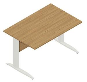 Scrivania gamba ad "L" EASYSPACE cm 120x80x72 bianco/noce