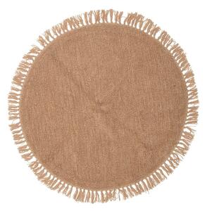Tappeto rotondo in lana colore naturale ø 110 cm Lenea - Bloomingville