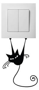 Adesivo nero sull'interruttore Acrobat Cat - Ambiance