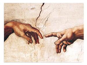 Riproduzione murale su tela Michelangelo, 40 x 30 cm Michelangelo Buonarroti - Wallity