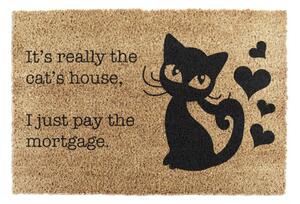 Tappeto in cocco naturale È davvero la casa dei gatti, 40 x 60 cm It's Really the Cats House - Artsy Doormats