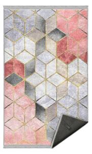 Tappeto lavabile grigio-rosa 80x140 cm Optic - Mila Home