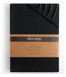 Collezione lenzuolo in jersey elasticizzato nero, 200/220 x 200 cm Amber - DecoKing