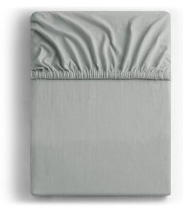 Lenzuolo in jersey elasticizzato grigio acciaio Collezione, 200/220 x 200 cm Amber - DecoKing