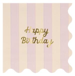 Tovaglioli di carta in set da 16 Happy Birthday - Meri Meri