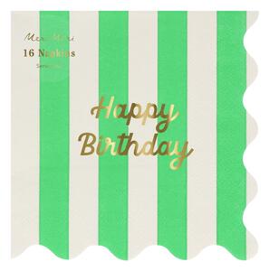 Tovaglioli di carta in set da 16 Happy Birthday - Meri Meri