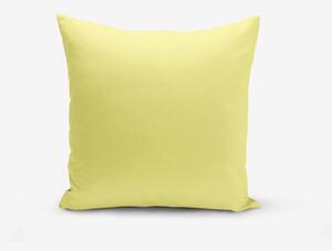 Federa gialla in misto cotone , 45 x 45 cm - Minimalist Cushion Covers