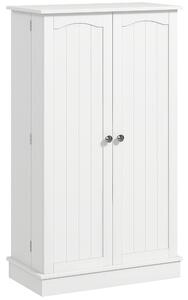 HOMCOM Credenza Cucina Moderno con 12 Portaspezie sulle Porte, Ripiani Regolabili, 2 Ante, 60x30x104 cm, Bianco | Aosom Italy