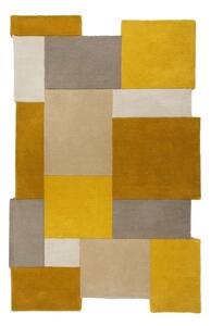 Tappeto in lana arancione/naturale 90x150 cm Collage - Flair Rugs