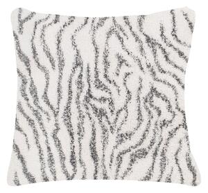 Cuscino decorativo in cotone bianco e grigio Zebra, 45 x 45 cm - Tiseco Home Studio
