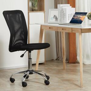 Sedia da ufficio Sweiko, sedia da scrivania, regolabile in altezza, in mesh, dimensioni 43 cm x 58 cm x 100 cm, colore nero