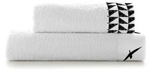 Set di 2 asciugamani in cotone Trip Trip Juego - Blanc