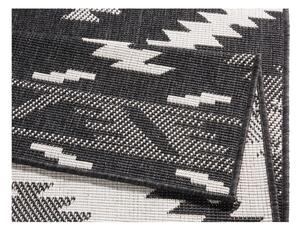 Tappeto da esterno nero e crema , 80 x 350 cm Malibu - NORTHRUGS