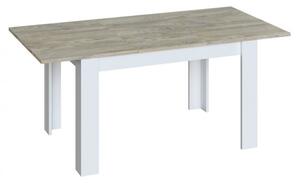 Tavolo allungabile da pranzo rettangolare in legno 140-190x90 cm Kendra Rovere Alaska/Bianco - Fores