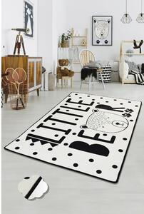 Tappeto antiscivolo per bambini bianco e nero , 100 x 160 cm Little Bear - Conceptum Hypnose
