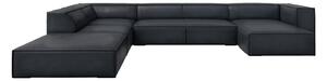 Divano angolare in pelle blu scuro (angolo sinistro) Madame - Windsor & Co Sofas