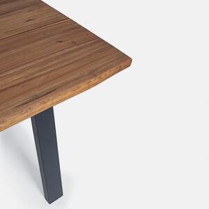 Tavolo da esterno rettangolare in legno 200x100 cm gambe in acciaio antracite Oslo Bizzotto - Bizzotto