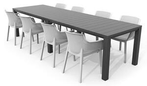 Tavolo Da Pranzo Per Esterno A Doppia Configurazione 3 Metri Julie Double Keter Grafite - Keter