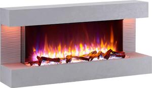 Caminetto elettrico BALDERIA Helia - Caminetto a parete, 2000 W - Grigio
