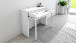 Tavolo da lavoro con piano bianco 36x110 cm Mel - Woodman