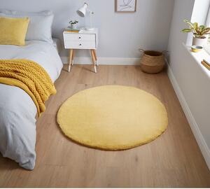 Tappeto giallo , ⌀ 120 cm Teddy - Think Rugs