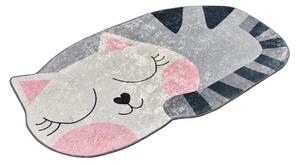 Tappeto antiscivolo grigio per bambini , 100 x 160 cm Big Cat - Conceptum Hypnose