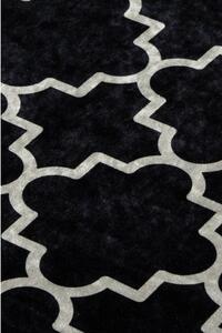 Tappeto da bagno bianco e nero Dark Rustic, 60 x 40 cm - Foutastic