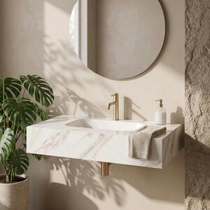 Lavabo sospeso REA Aresa Grey Gold 80