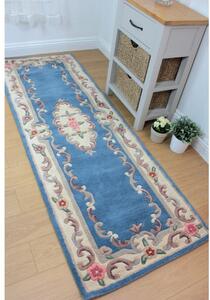 Tappeto in lana blu 67x210 cm Aubusson - Flair Rugs