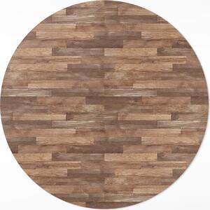 Pavimento in parquet in legno elegante – Tappeto in vinile – Tappeto da interno – Ingresso – Facile da pulire – Tappeto rotondo – Tappeto in PVC – Tappeto da esterno – Facile da pulire – diametro 150 cm