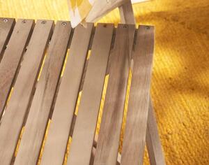 Tavolino da esterno Solis NATERIAL struttura e superficie in acacia marrone per 4 persone Ø 90 cm