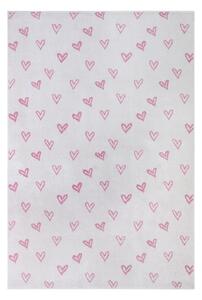 Tappeto per bambini rosa e bianco 160x235 cm Hearts - Hanse Home