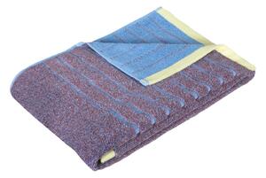 Asciugamano da bagno in cotone blu-viola Dora, 70 x 140 cm - Hübsch