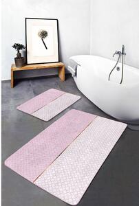 Tappetini da bagno rosa in set da 2 100x60 cm - Minimalist Home World