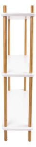 Scaffale bianco con gambe in bambù Armadietto , 80 x 82,5 cm Simplicity - Leitmotiv