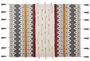 Coperta cotone multicolore 130 x 180 cm motivo tribale stampa letto copriletto accogliente accessorio Beliani