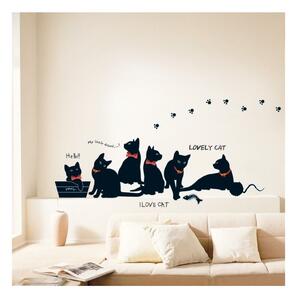Set di adesivi murali Gatti con papillon - Ambiance