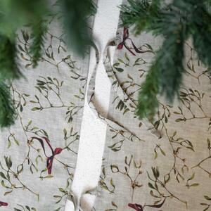 Tappeto rotondo beige sotto l'albero di Natale ø 125 cm Mistletoe - Linen Tales