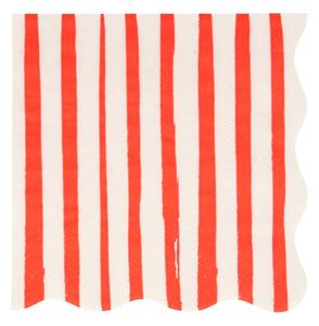 Tovaglioli di carta in set da 16 Red Stripe - Meri Meri